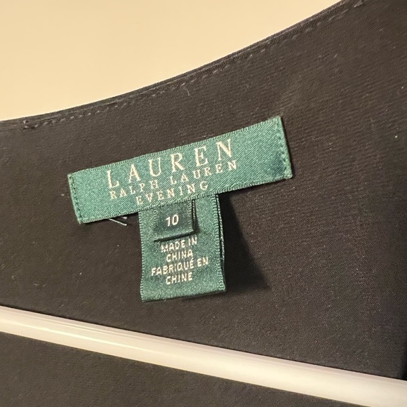 Lauren Ralph Lauren black floor length dress SZ 10 - Picture 7 of 8